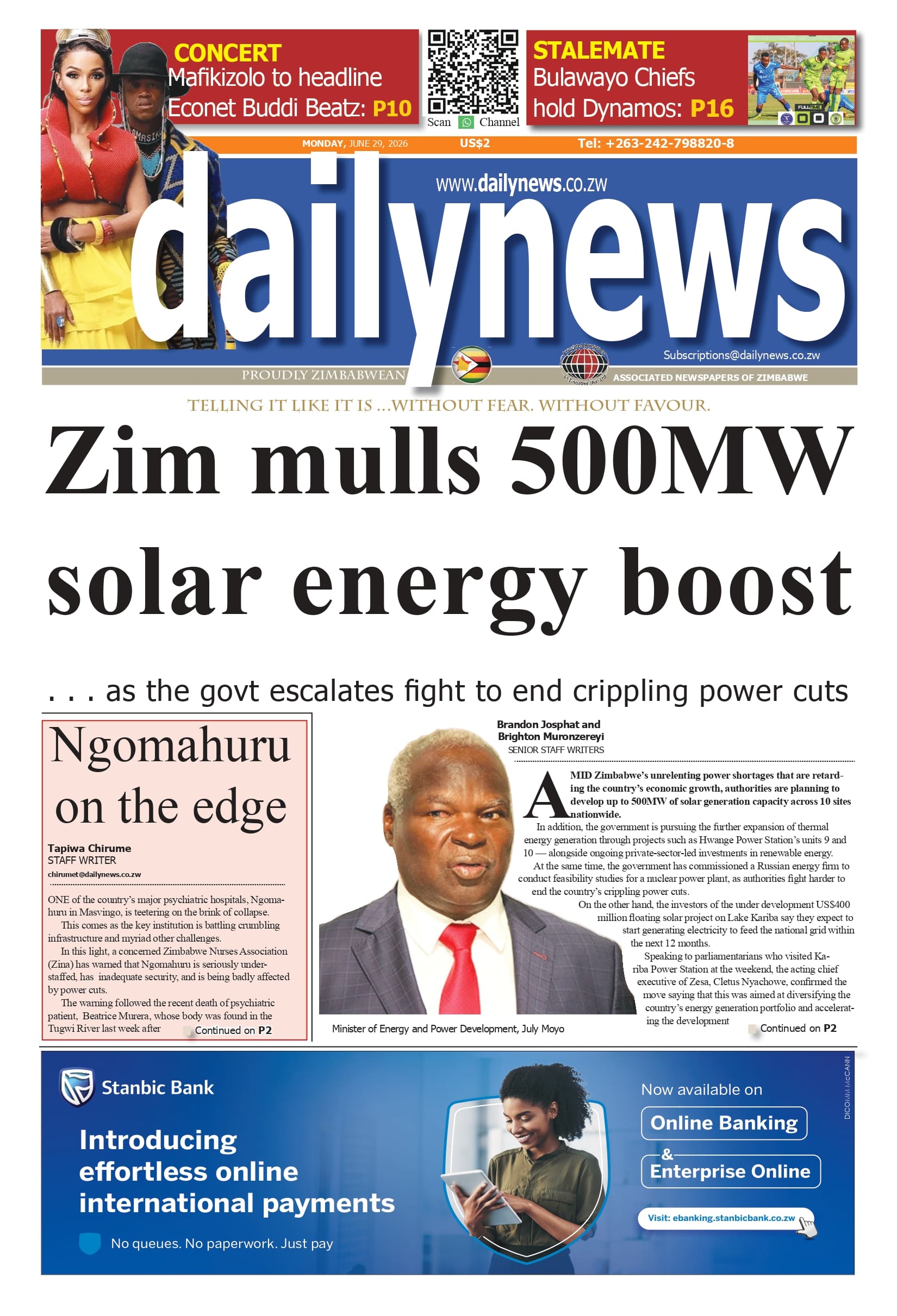 Monday 29 June 2026